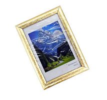 Фоторамка пластик 10*15см Палитра золото кракелюр с ножкой