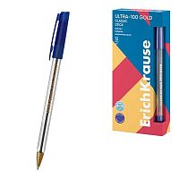 Ручка масл. шар. EK ULTRA-100 Gold Stick Classic Super Glide Technology 65414 синяя,0,5мм