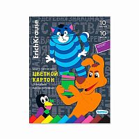 Картон цв. глянц. А4 10л.10цв. EK "Простоквашино" 63624 склейка