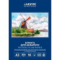 Папка для акварели A3 10л. deVENTE "Artistic Studio" 2131315 акварел.бум.,300г/м2,хлопок 50%,ср.зерн