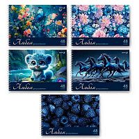 Альбом для рис.48л. SVETOCH спираль "Ярко - синий мир" А234 (01622) 100г/м2,асс. Альбом для рис.48л. SVETOCH спираль "Ярко - синий мир" А234 (01622) 100г/м2,асс.