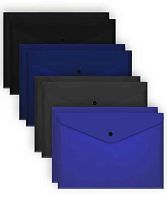 Папка-конверт на кнопке А4 INTELLIGENT "Тёмные оттенки" DI-2 асс.