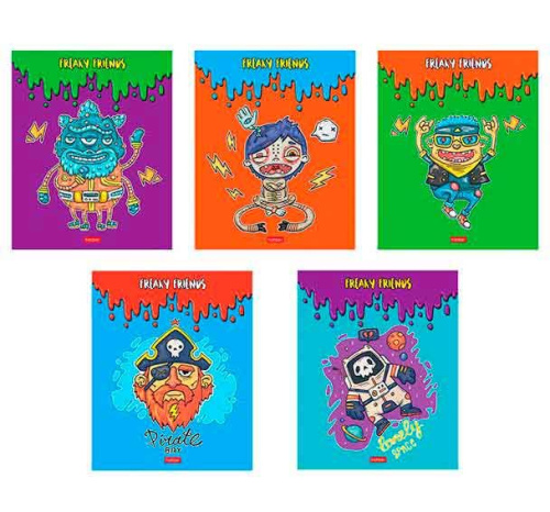 Тетрадь 48л. (линейка) ХАТ "Freaky friends" 48Т5В2 5в. Тетрадь 48л. (линейка) ХАТ "Freaky friends" 48Т5В2 5в.