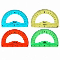 Транспортир КОКОС 180град./10см 206243 гибкий пластик,асс.