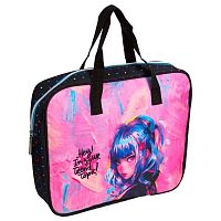 Сумка-планшет А4 deVENTE "Hey Girl" 8056510 текстил.,с расш.8см,удлин.ручки 28см