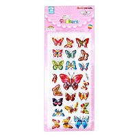 Наклейка объемн. ПГС "Бабочки"  8*17,5см XF-083 Р22072-10 Кн22072-10