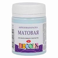 Краска акриловая  50мл ЗХК "Декола" светло-голубая матовая 14328534