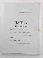 Папка для бумаг с завязками deVENTE А4 380г/м мелов. белая 3077414
