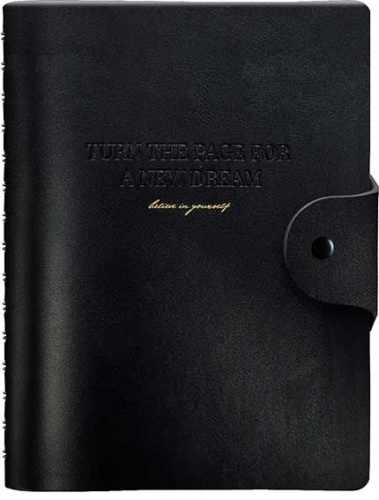 Бизнес-тетрадь А5  96л. INFOLIO спираль "Cozy" I1670/black кож.зам.,клетка,тисн.фольг.,блинт.тисн.