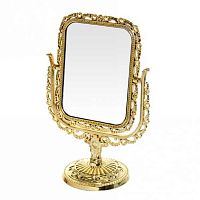 Зеркало настол. "Версаль-винтаж" 22см прямоуг., золото 439-3 694-006