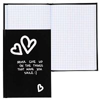 Записная книжка А6  48л. КОКОС "Never give up" 241112 тв.обл.,глянц лам,клетка,склейка