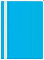 Скоросшиватель пластиковый А4 SILWERHOF 2063044 прозр.верх.лист,голубой пластик