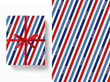 Бумага упак. 100*70см Микрос "Подарок" Ч43092 (1лист в рулоне) глянц.,80гр/м2