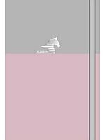 Ежедневник н/д А5 128л. Проф-Пресс тв.обл. "Розовый с серым" 128-6704 мат.лам.,резинка