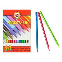 Карандаши 24цв. KOH-I-NOOR "Progresso" 8758024007PZ цельнограф.,лак.корп.,к/к