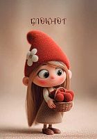 Блокнот А7  48л. АППЛИКА спираль "Малышка с подарком" С0059-22