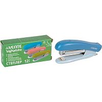 Степлер №10 12л. deVENTE "sigNATURE" 4142511 сумеречный синий,пластик,с антистеплером,к/к