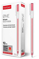 Ручка гелевая ХАТ "One" 058630 красная,0,5мм,чернила fast dry