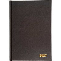 Ежедневник 2027г. А5 160л. ATTOMEX тв.обл. б/в "Basis" 2332741 чёрный,бел.бум.,фольга