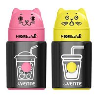 Точилка с контейнером 1отв. deVENTE "MooreCafe" 8031608 пластик,асс.