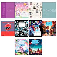 Тетрадь 12л. (клетка) BG "Микс 10. Универсальный" 61532 асс.