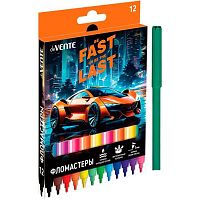 Фломастеры 12цв. deVENTE "Fast Or Last" 5081532 вент.колп.,к/к/подвес