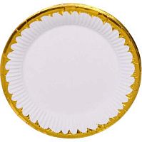 Тарелка бум. "Праздничный день" 18см (10шт) 130-661 белый