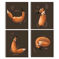 Тетрадь 60л. (клетка) 170*203 Полином спираль "Лисоньки" 2801-60/840656 асс.