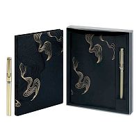 Набор подар. (ежедневник н/д А5 120л. ESCALADA кож.зам. "Виннер чёрн."+ручка шар.) 70561