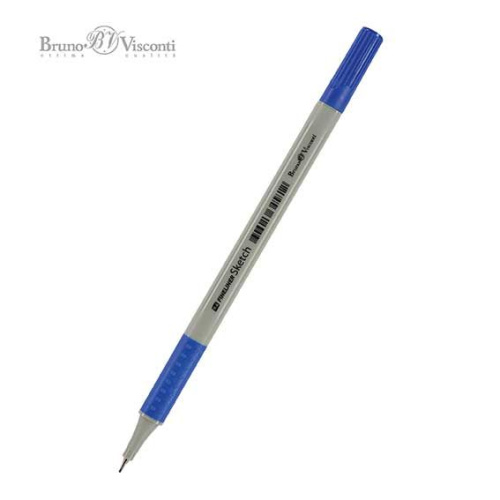 Ручка капиляр. BV "SKETCH" 0,4мм (Файнлайнер) 36-0002 синяя,с резин.гриппом