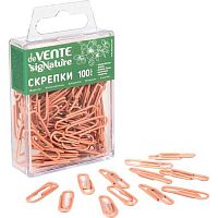 Скрепки 28мм 100шт. deVENTE "sigNATURE" 4135510 пудрово-розовый,овал.,пластик/к
