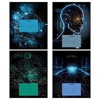 Тетрадь 12л. (клетка) BG "Искусственный интеллект" 57341 эконом,асс.