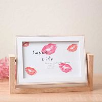 Фоторамка 10*15см вращающаяся с зеркалом, бежевая 640-1263