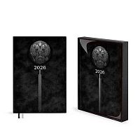 Ежедневник 2026г. А5 176л. ESCALADA кож.зам. "Тиволи чёрный" 70249 дизайн-3D