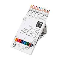 Карандаши 12цв. BV "Sketch&Art" 30-0150 трёхгр.,гриф.3мм,к/к