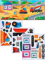 Книжка с магнитами Рыжий кот "Стройка" ИМ-0832 3листа,35магнит.дет.,445*200*2мм