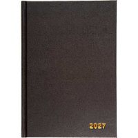 Ежедневник 2027г. B6 160л. ATTOMEX тв.обл. б/в "Basis" 2233749 чёрный,бел.бум.,фольга