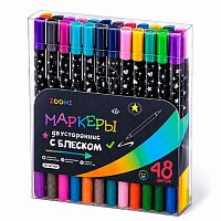 Маркеры д/скетчинга  24шт.-48цв. ZOOMI ZM525 двухст.с блёст.,кисть,на водн.осн.,ПВХ пенал