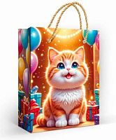 Пакет подар. (S) "Рыжий котёнок" 9.0000837 мат лам.,13,5*11см
