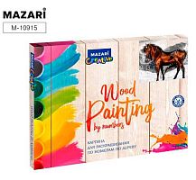 Картина по номерам по дереву MAZARI Символ года 2026 "Гнедой конь" M-10915* 40*50см,к/к