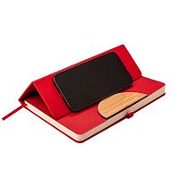 Ежедневник н/д А5 136л. BV кож.зам. "Bosforo" 3-690/03 красн.,софт-тач,дерев.эл.,беж.бум.