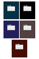 Тетрадь 48л. (линейка) ПЗБФ Премиум "Тёмный микс" 022150 мат.лам.,асс.