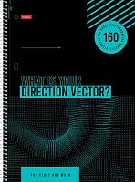 Тетрадь160л. (клетка) А4 ХАТ спираль "Главный вектор" 32179 глянц.лам.,тв.обл.,4цв.разд.