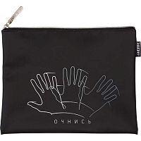 Папка д/тетрадей А5 deVENTE "Очнись" 8053501 силикон,лак.печать,на молн.