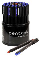Ручка шар. LINC "Pentonic" 7024-MIX синяя,0,7мм,чёрн.корп.,игол.наконеч.