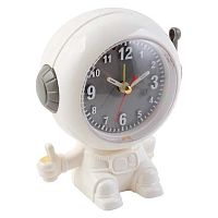 Часы-будильник КОКОС "Астронавт" 252198 белый,настол.,пластик.