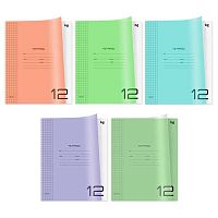 Тетрадь 12л. (клетка) BG пластик.обл. "UniTone. MIX" 62118 асс.