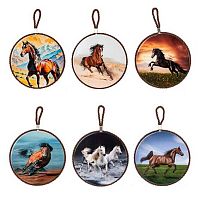 Подставка п/горячее REMECO Символ года 2026 "Лошадь" 823729 керамика,с подвеской,асс.