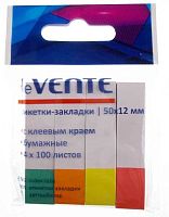 Набор самокл. этикеток-закладок deVENTE 50*12мм, 2011300 бумажн. 4цв.*100л. блистер