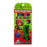 Карандаши пластик. 12цв. CENTRUM "My game" 77210 трёхгр.корп.,177мм,к/к,е/подвес